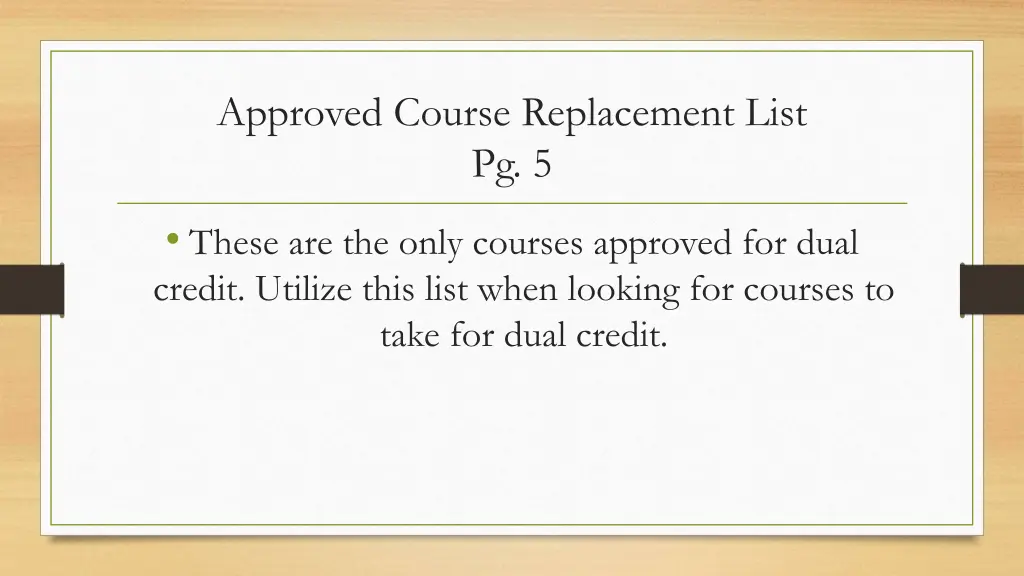 approved course replacement list pg 5