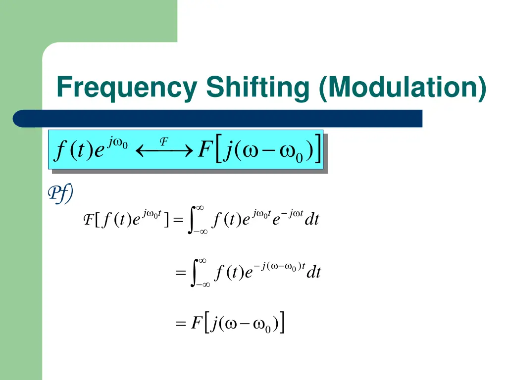 frequency shifting modulation