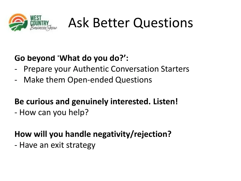 ask better questions