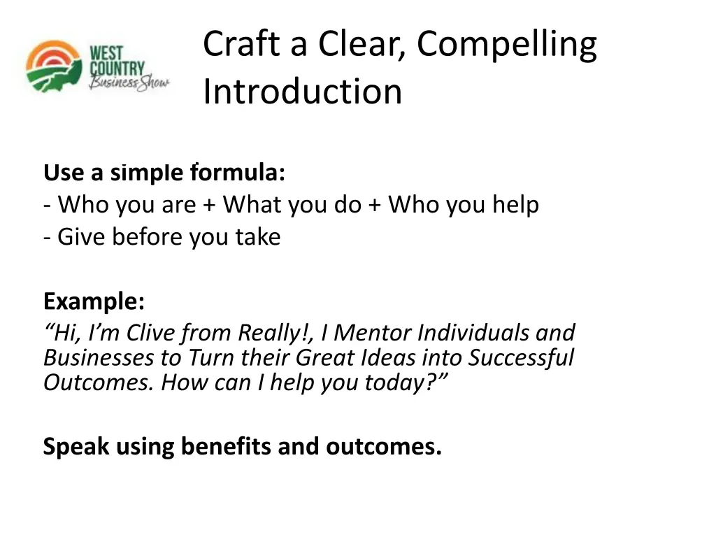 craft a clear compelling introduction