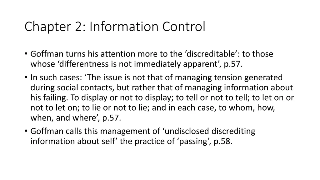 chapter 2 information control