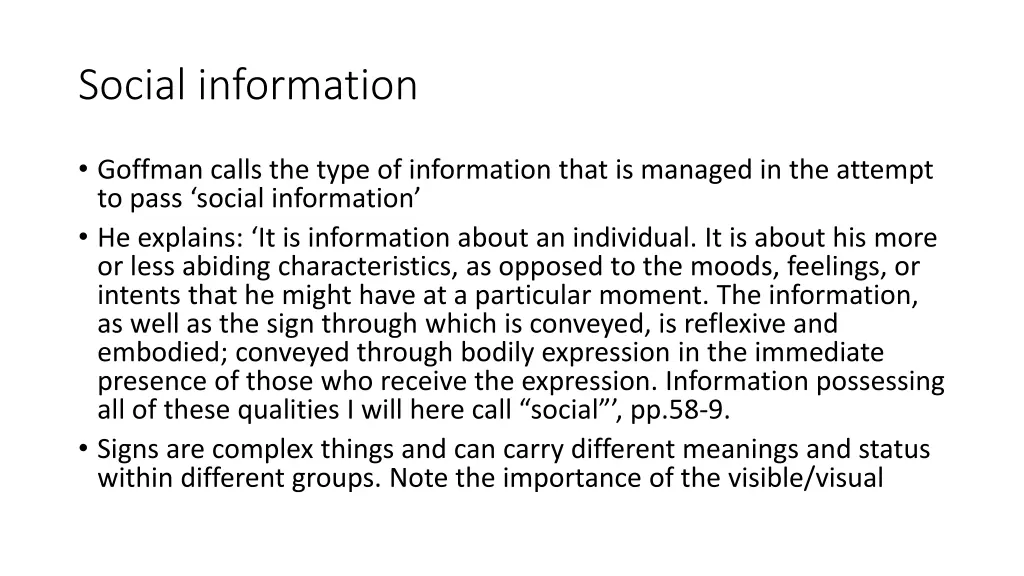 social information