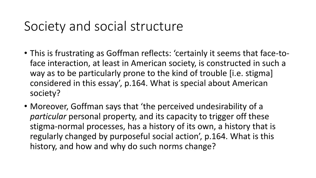 society and social structure