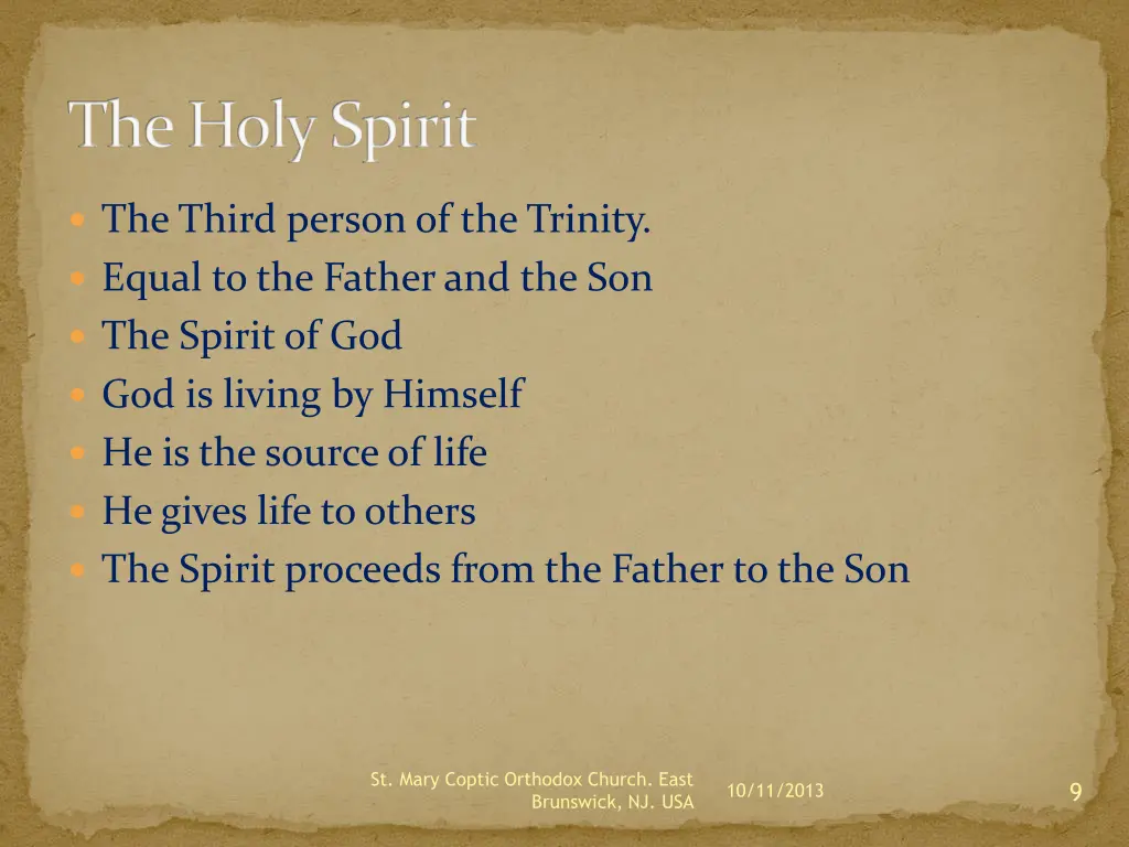 the holy spirit