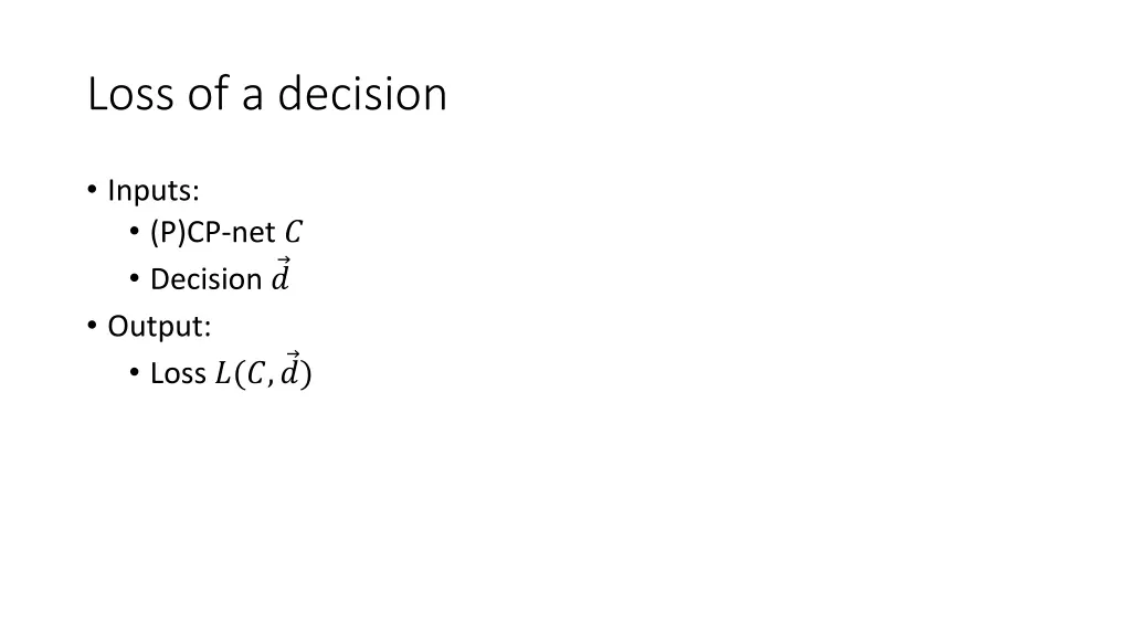loss of a decision