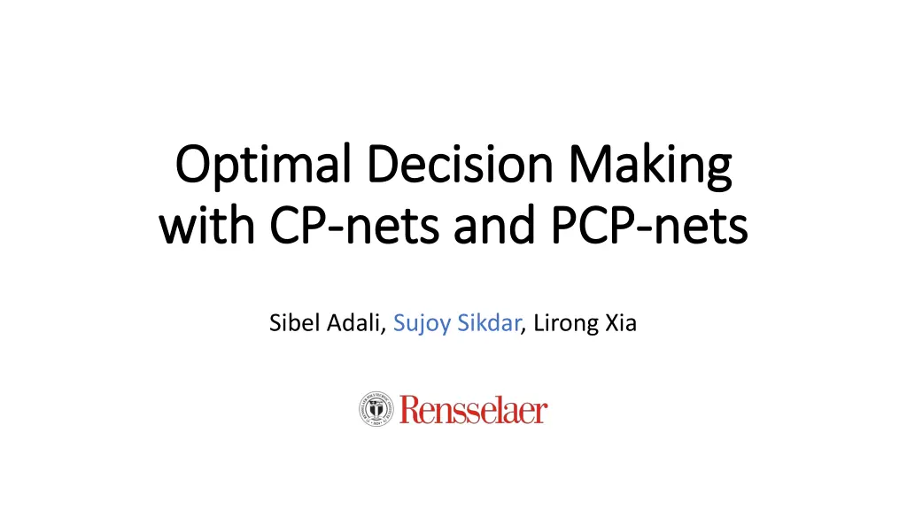 optimal decision making optimal decision making