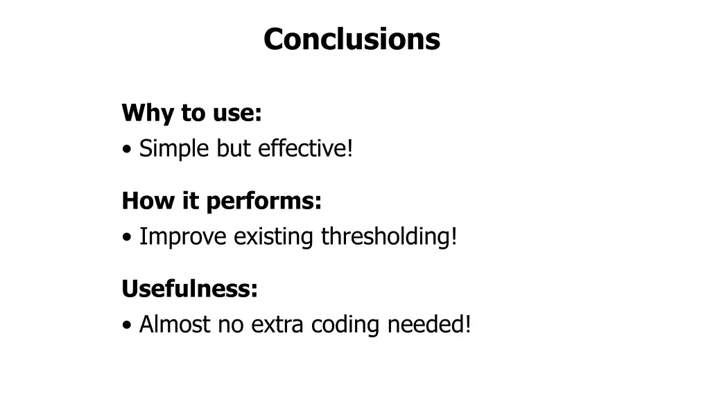 conclusions