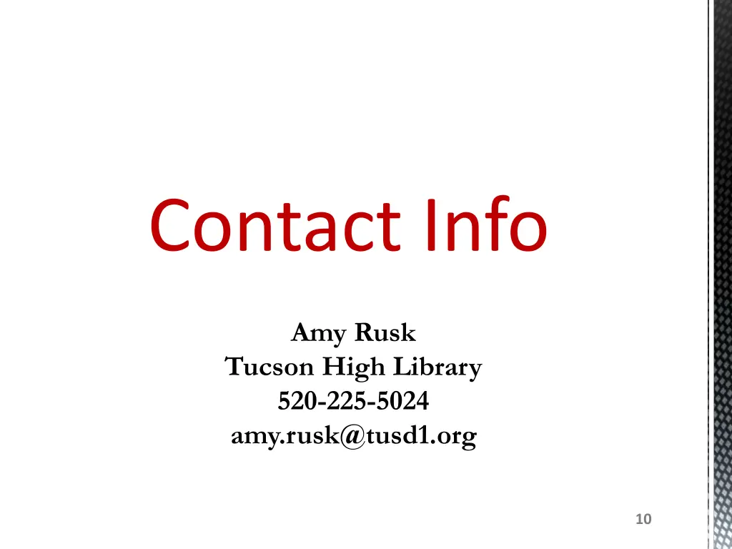 contact info
