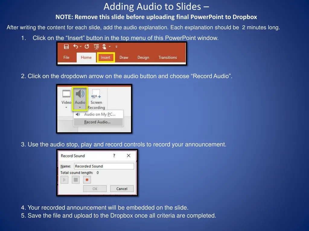 adding audio to slides note remove this slide