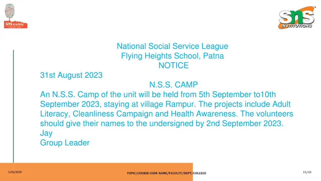 national social service league flying heights