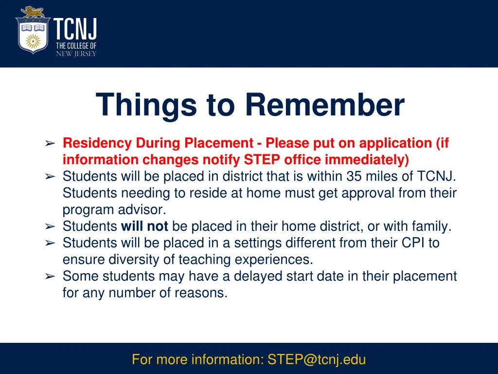 things to remember