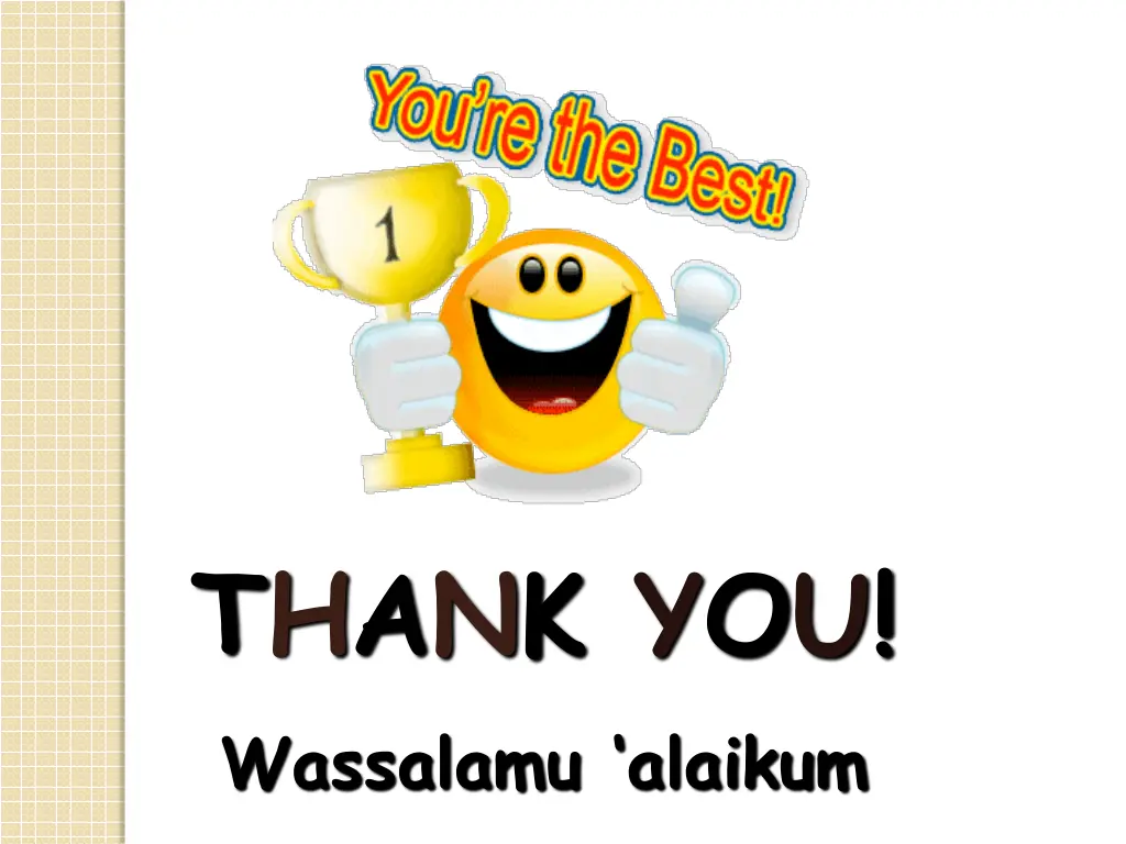 thank you wassalamu alaikum