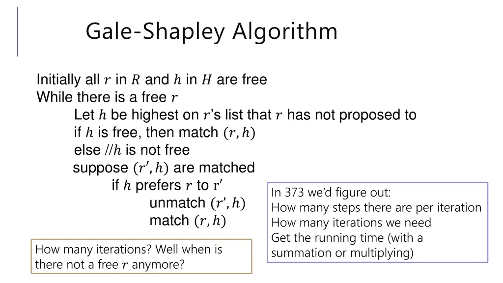 gale shapley algorithm 1