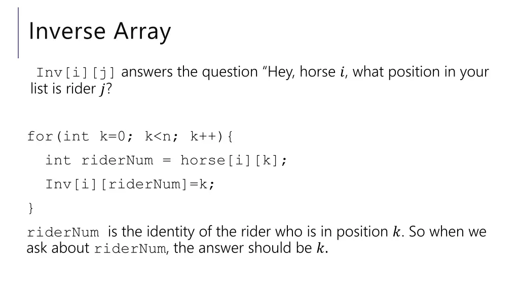 inverse array