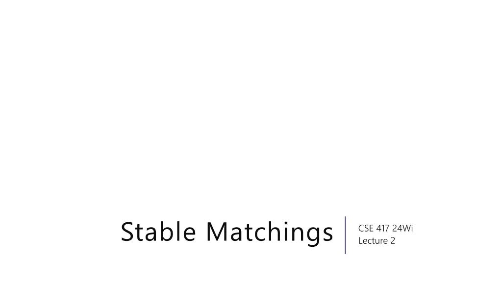 stable matchings