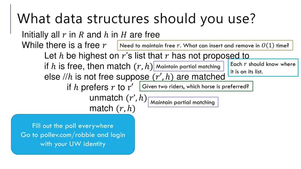 what data structures should you use initially
