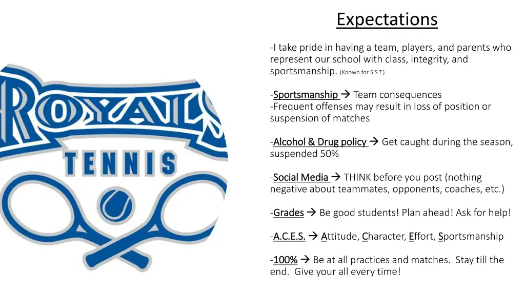expectations