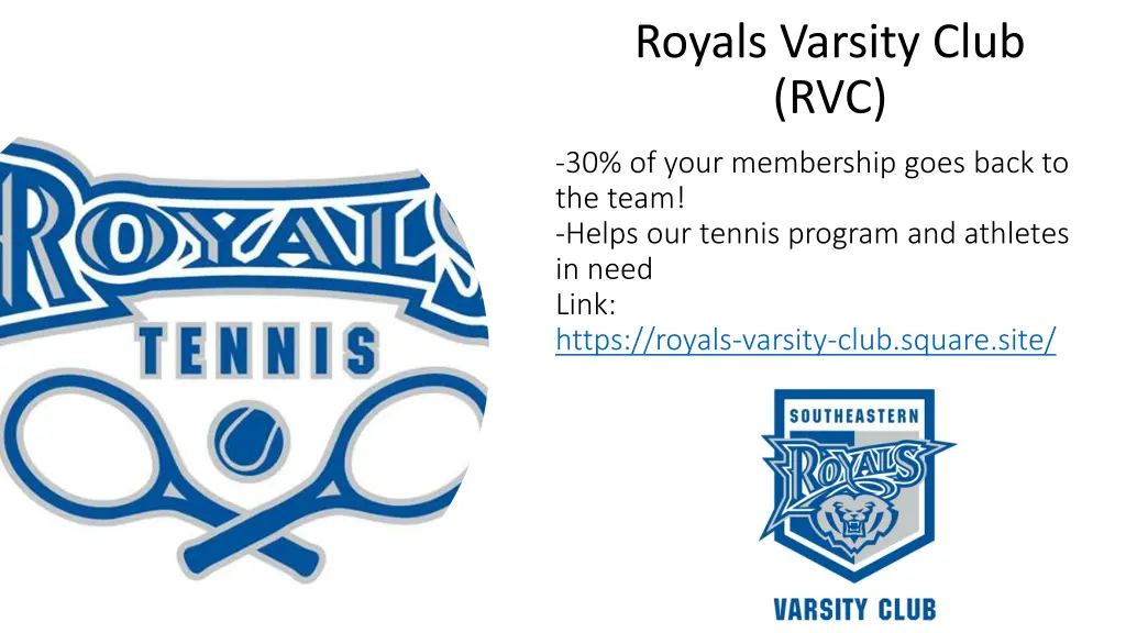 royals varsity club rvc