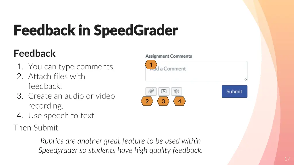 feedback in speedgrader feedback in speedgrader