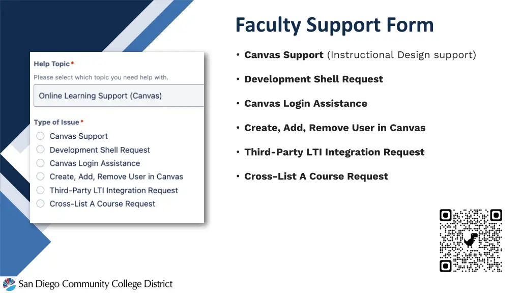 faculty support form