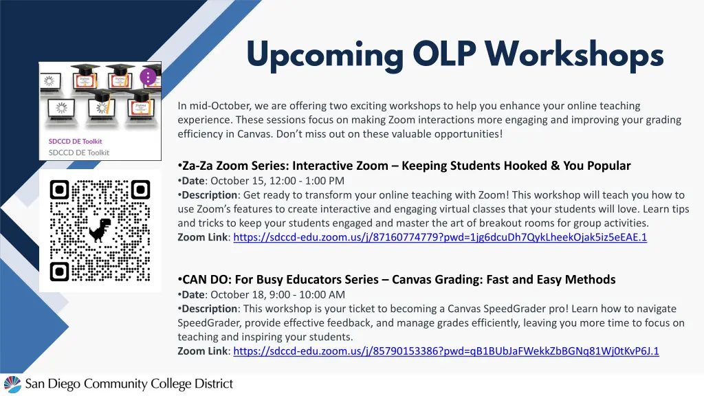 upcoming olp workshops