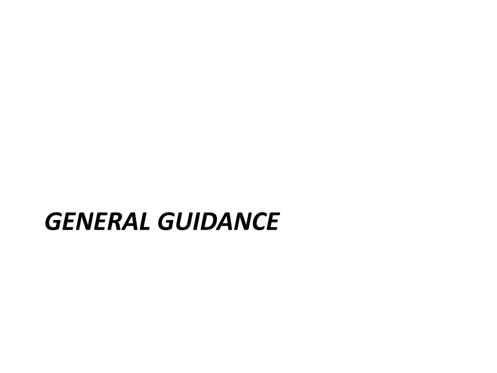 general guidance