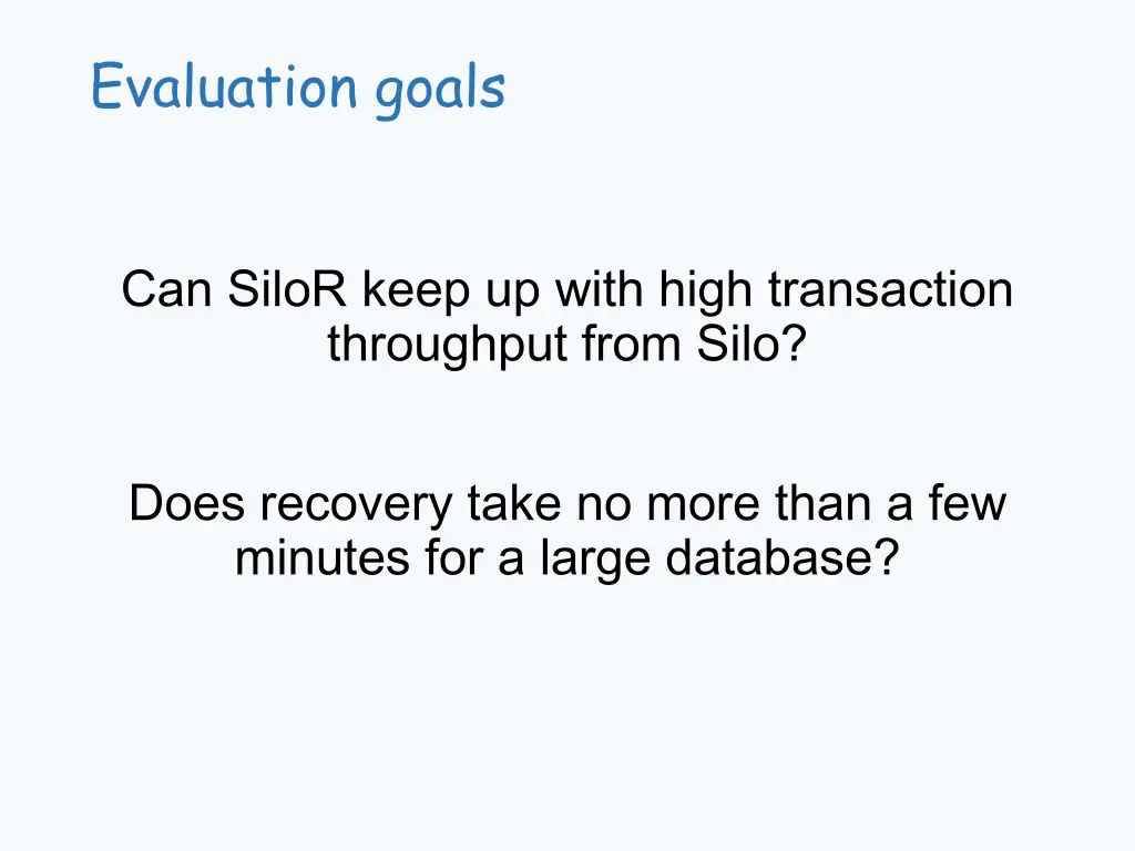 evaluation goals