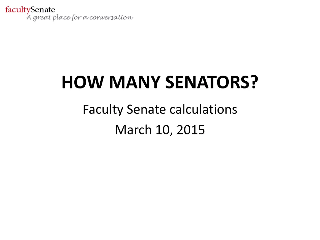 how many senators