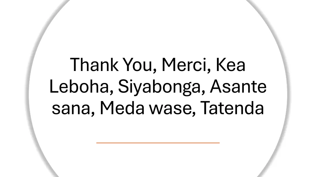 thank you merci kea leboha siyabonga asante sana
