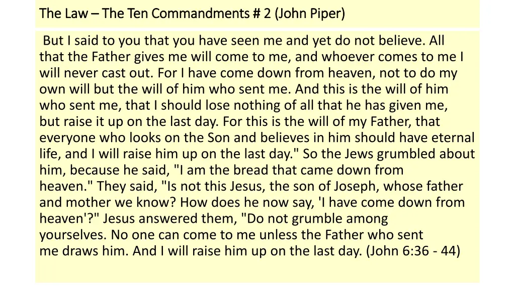the law the law the ten commandments 2 john piper 1