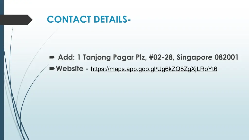contact details