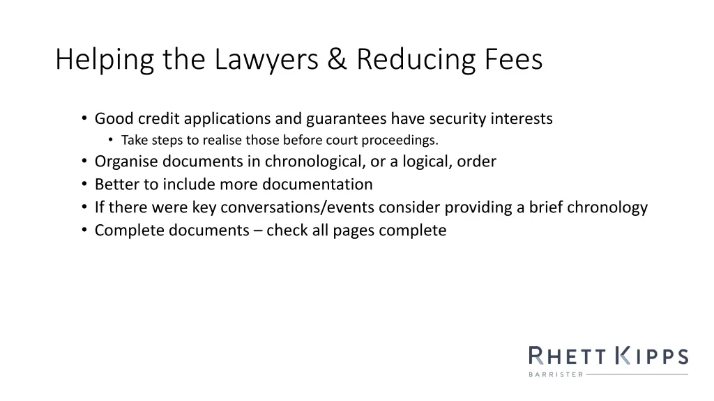 helping the lawyers reducing fees