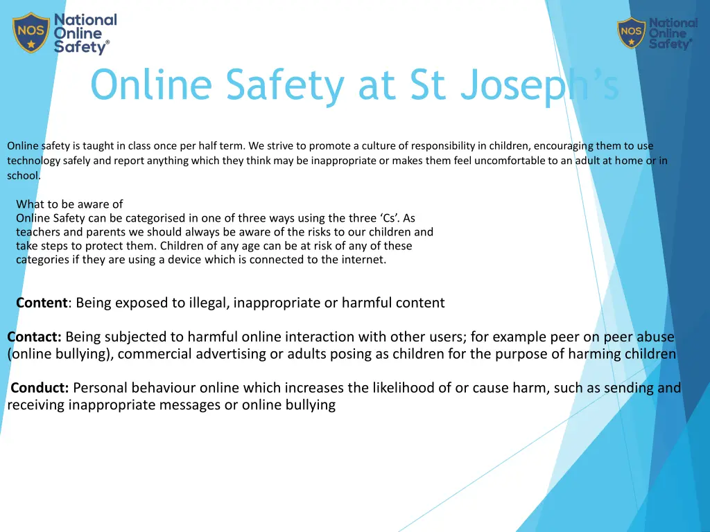 online safety at st joseph s