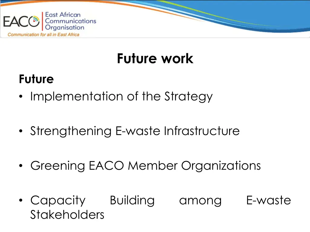future work