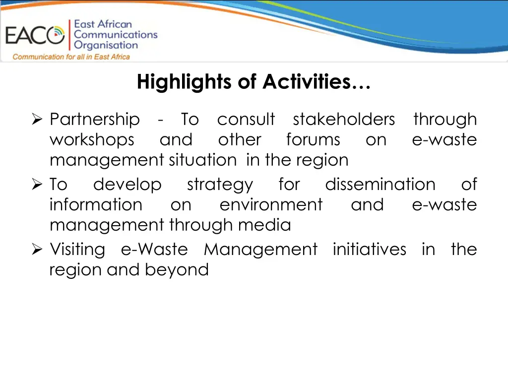 highlights of activities 2