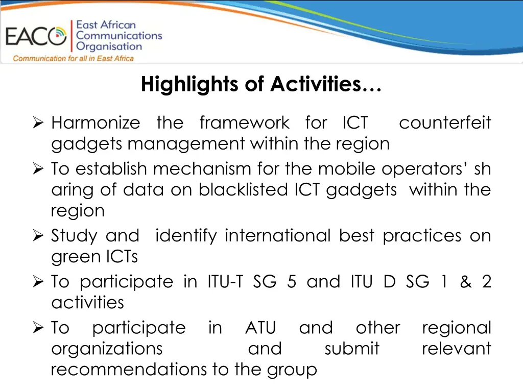 highlights of activities 3