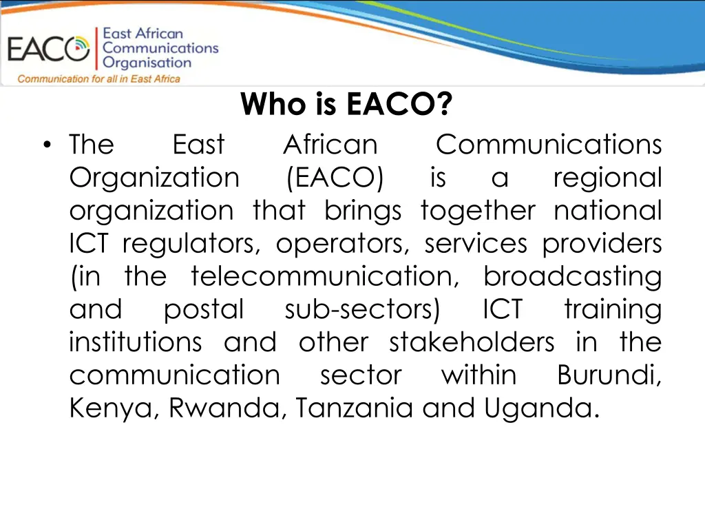 who is eaco african eaco