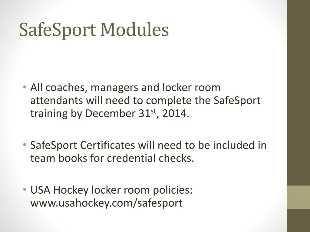 safesport modules