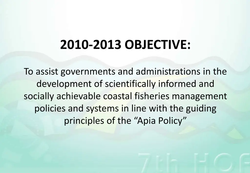 2010 2013 objective