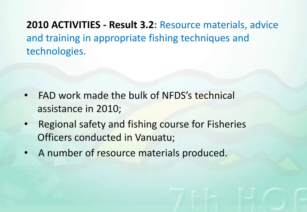 2010 activities result 3 2 resource materials