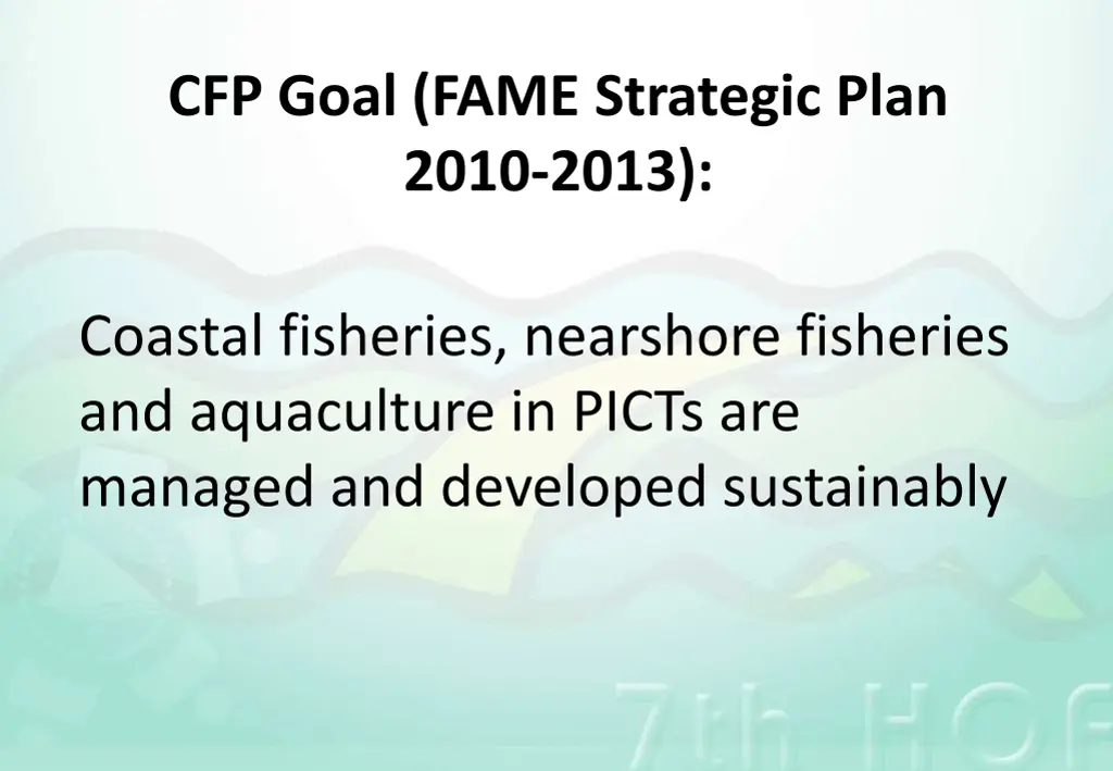 cfp goal fame strategic plan 2010 2013