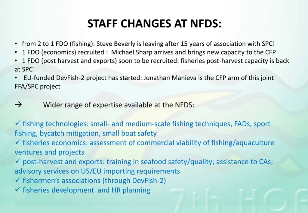 staff changes at nfds