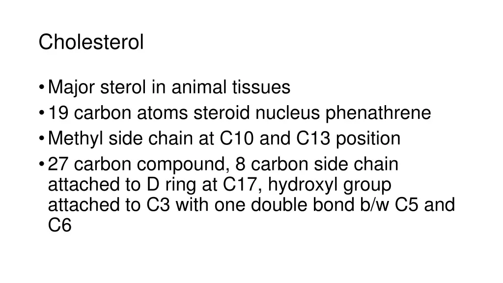 cholesterol