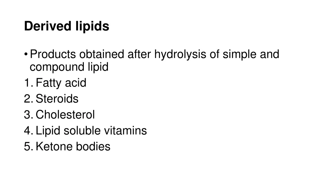 derived lipids