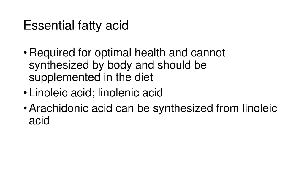 essential fatty acid