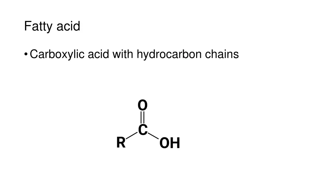 fatty acid