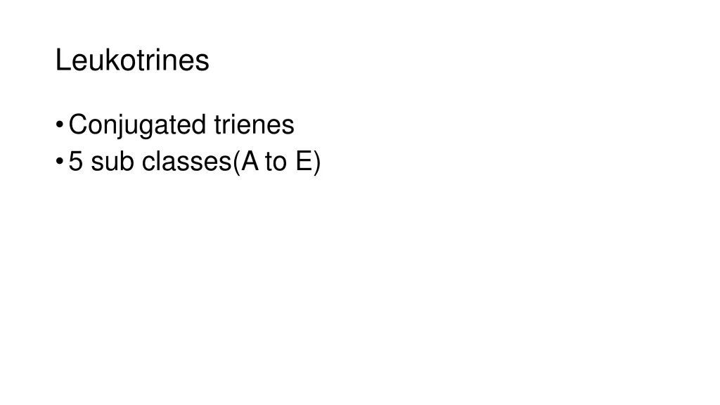 leukotrines