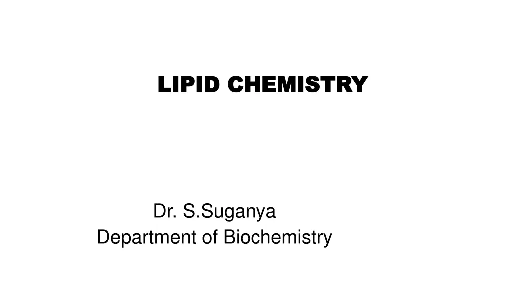 lipid chemistry lipid chemistry