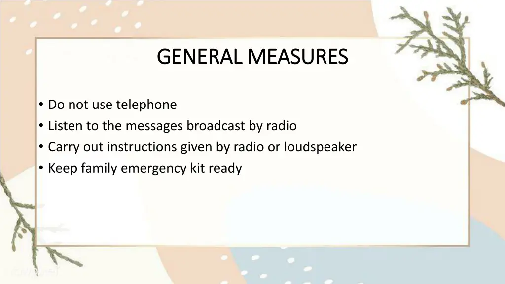general measures general measures