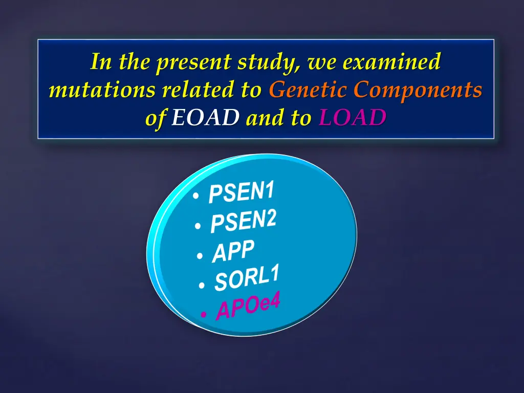 in the present study we examined mutations